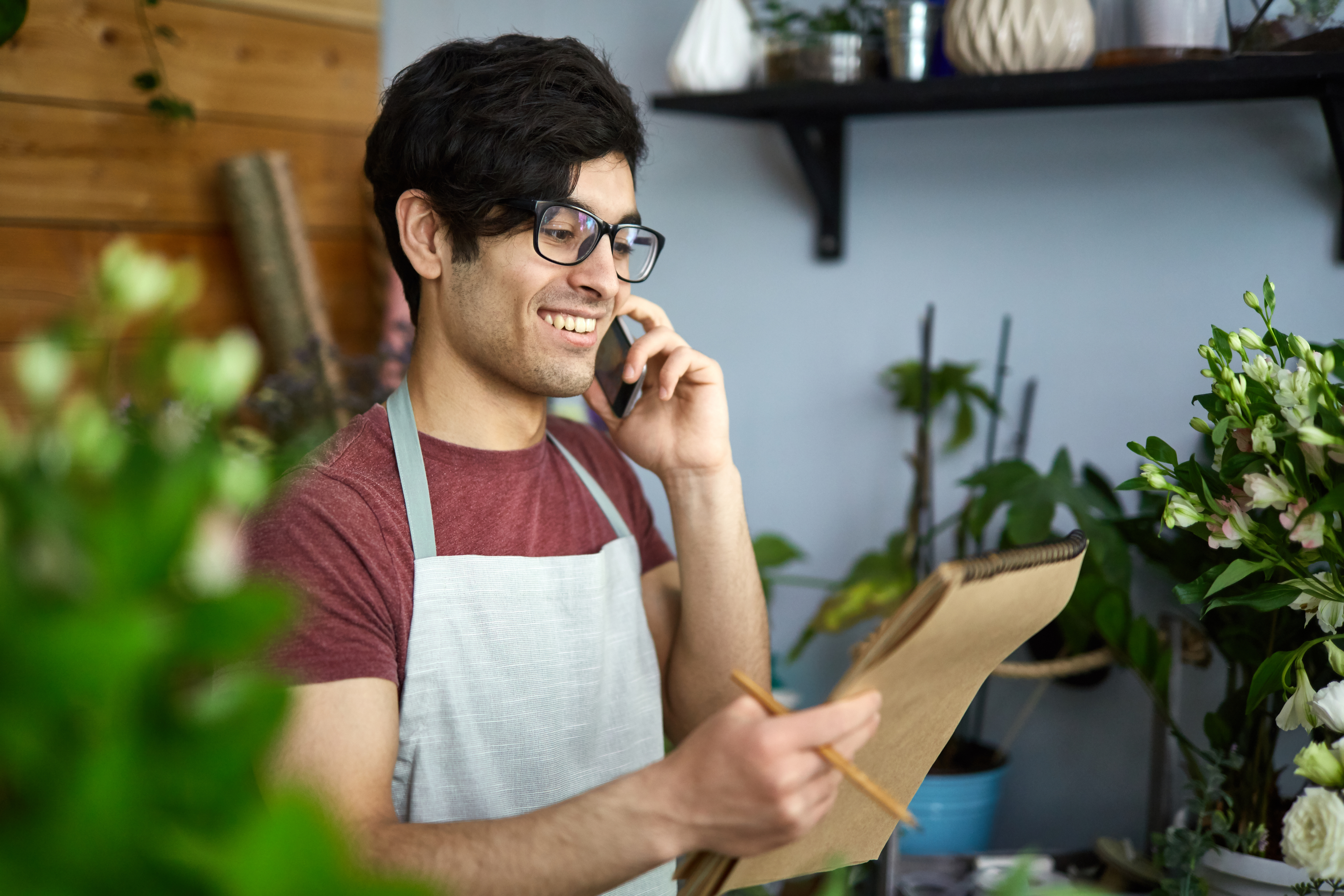 Sai Surbhi team member taking a restaurant call